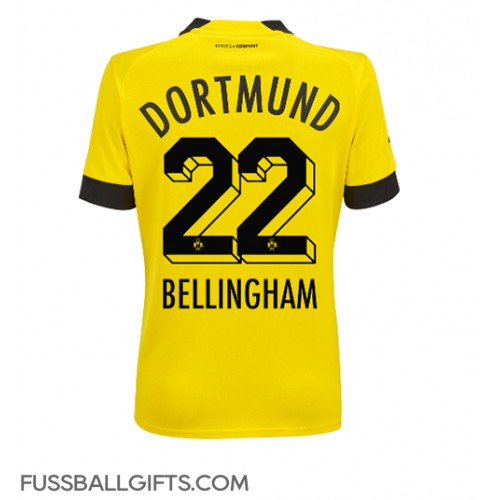 Borussia Dortmund Jude Bellingham #22 Fußballbekleidung Heimtrikot Damen 2022-23 Kurzarm